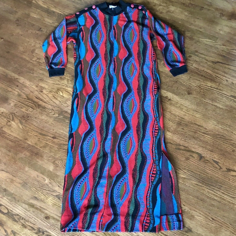 VTG maxi housecoat (like-alike to COOGI) 90s Y2K